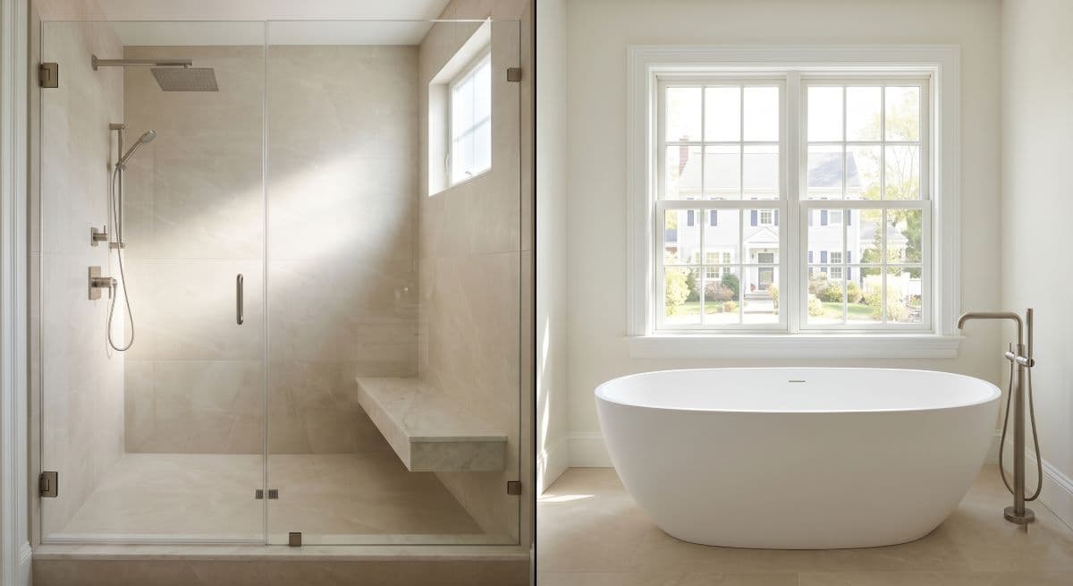 Walk-In Shower vs Bathtub: Which Should You Choose for Your Boston or Newton Bathroom?
