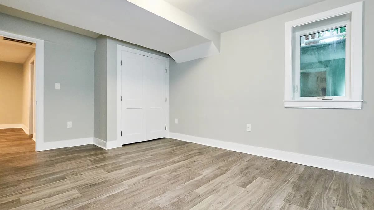 A completed Bay State basement remodel in Greater Boston