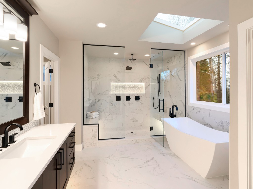 luxury modern home bathroom interior
