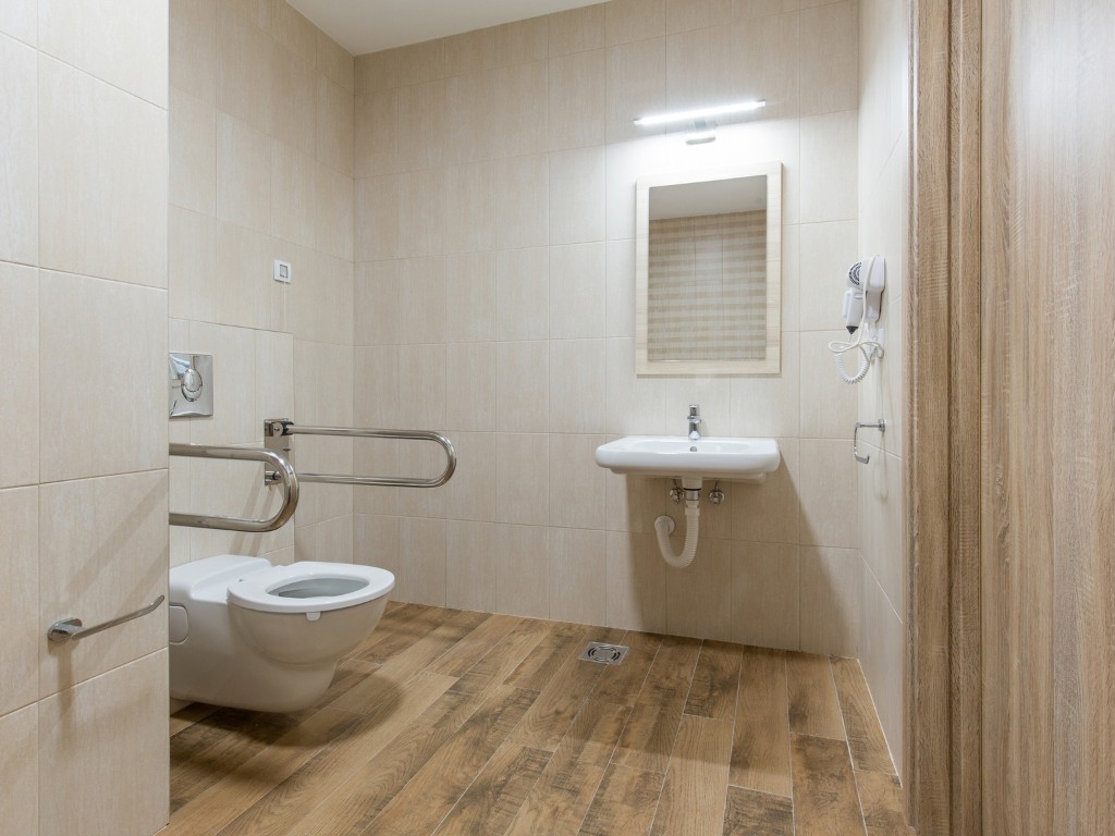 wheelchair accessible toilet interior