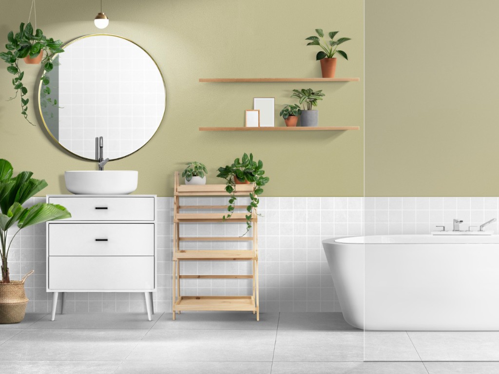retro bathroom authentic interior design