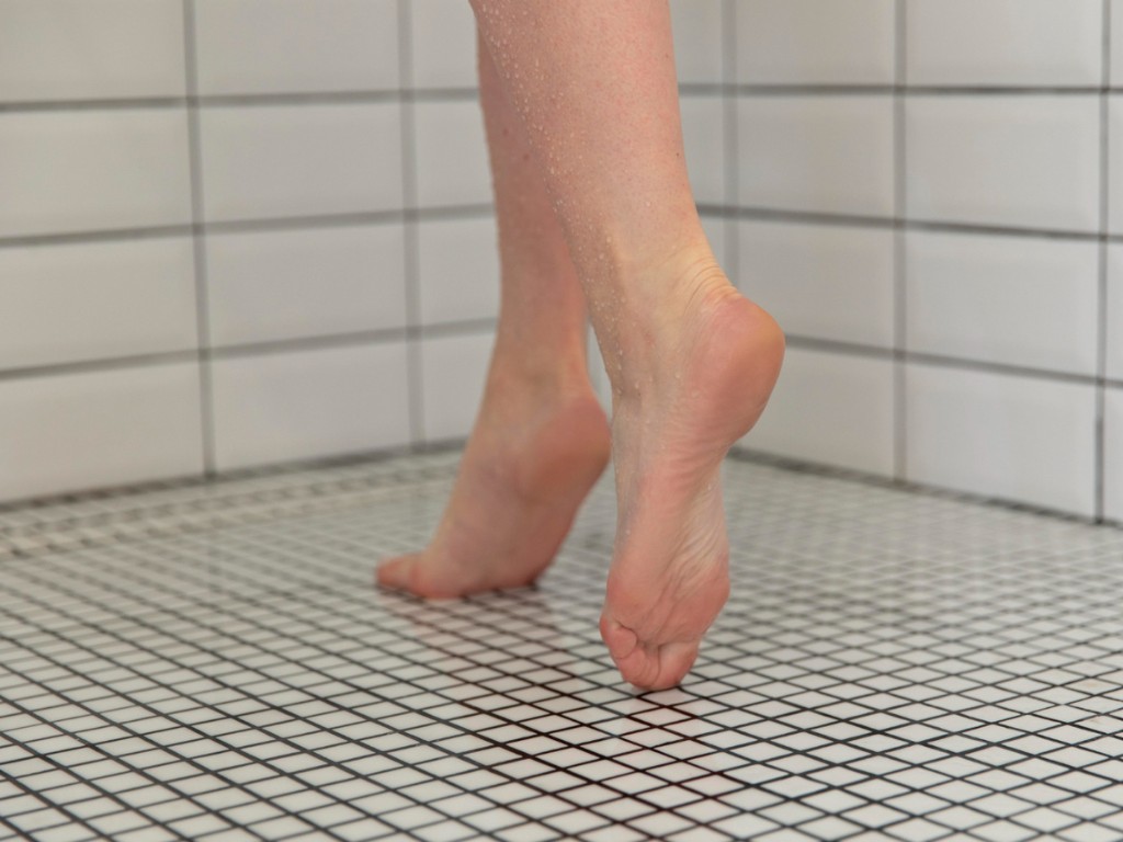 young woman wanting take shower