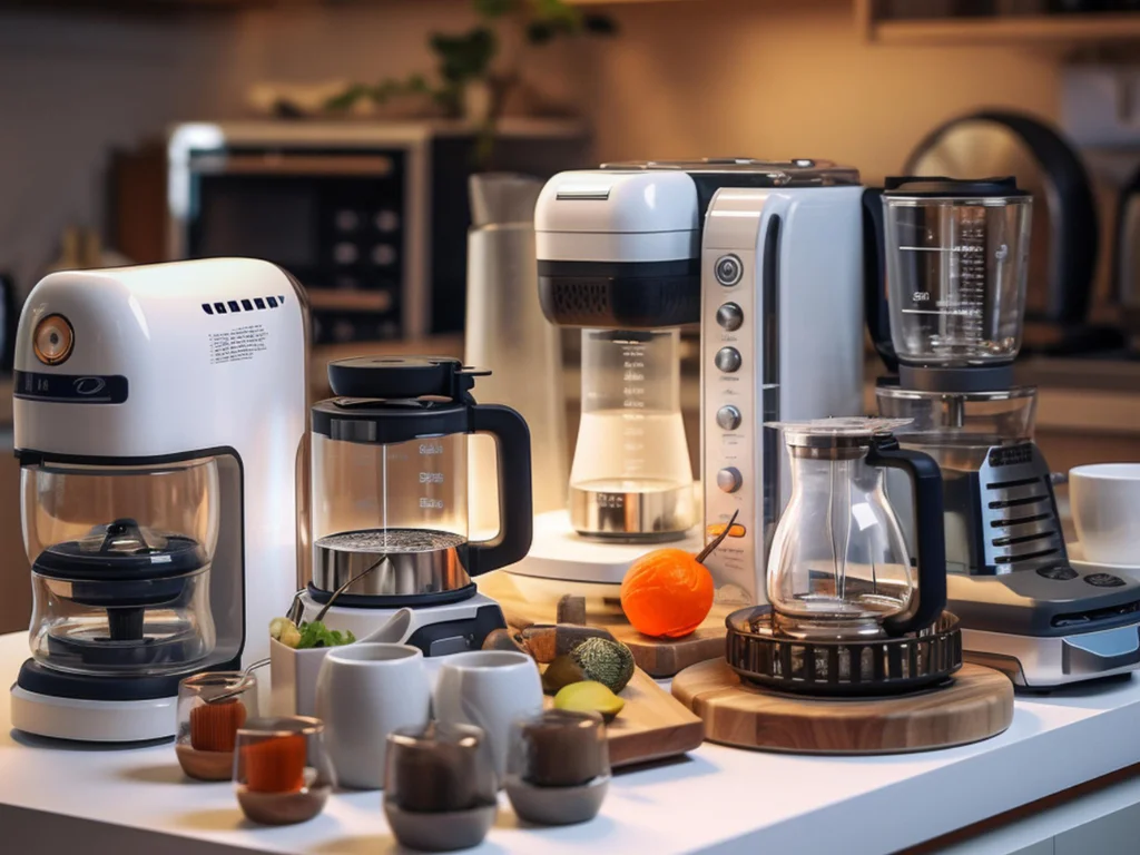 house hold kitchen appliances table