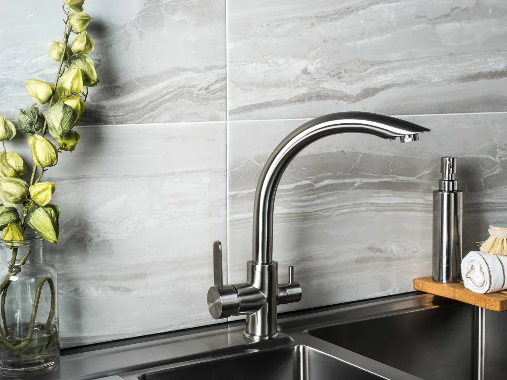 new modern steel faucet kitchen
