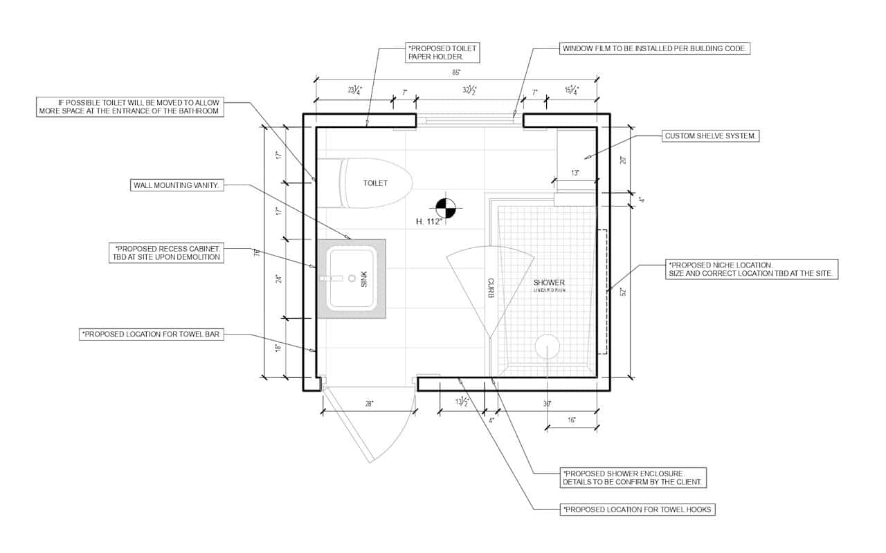 bathroom floor plan somerville remodeling 2