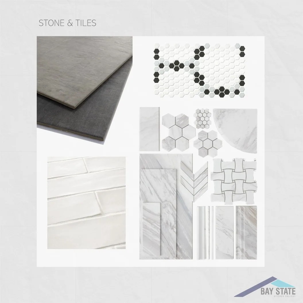 Tile and stone selection samples